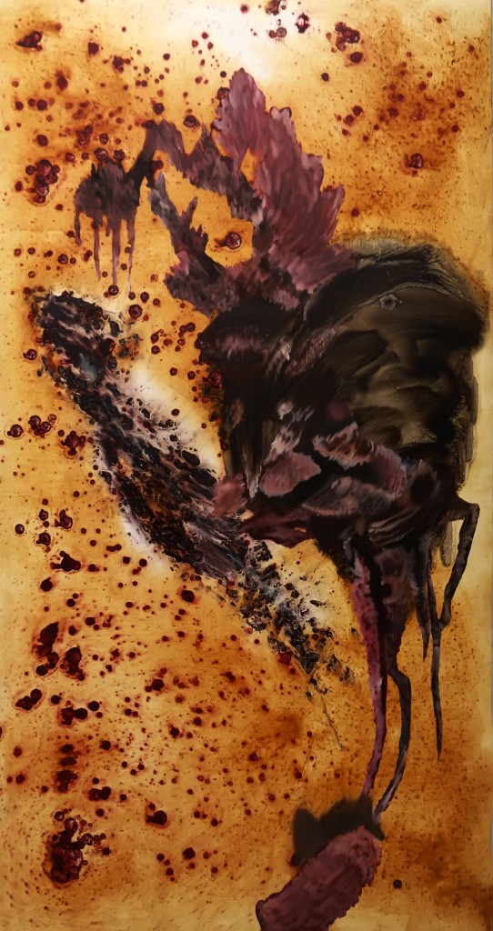 Nengi Omuku, Fear, 2011, oil on canvas, 180x95cm